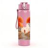 1PC Autumn Orange Red Tree Hill Scene Print 750ml Color Plastic Sports Water Bottle Leakproof Flip Straw Lid Suitable for Sports Office Home Use