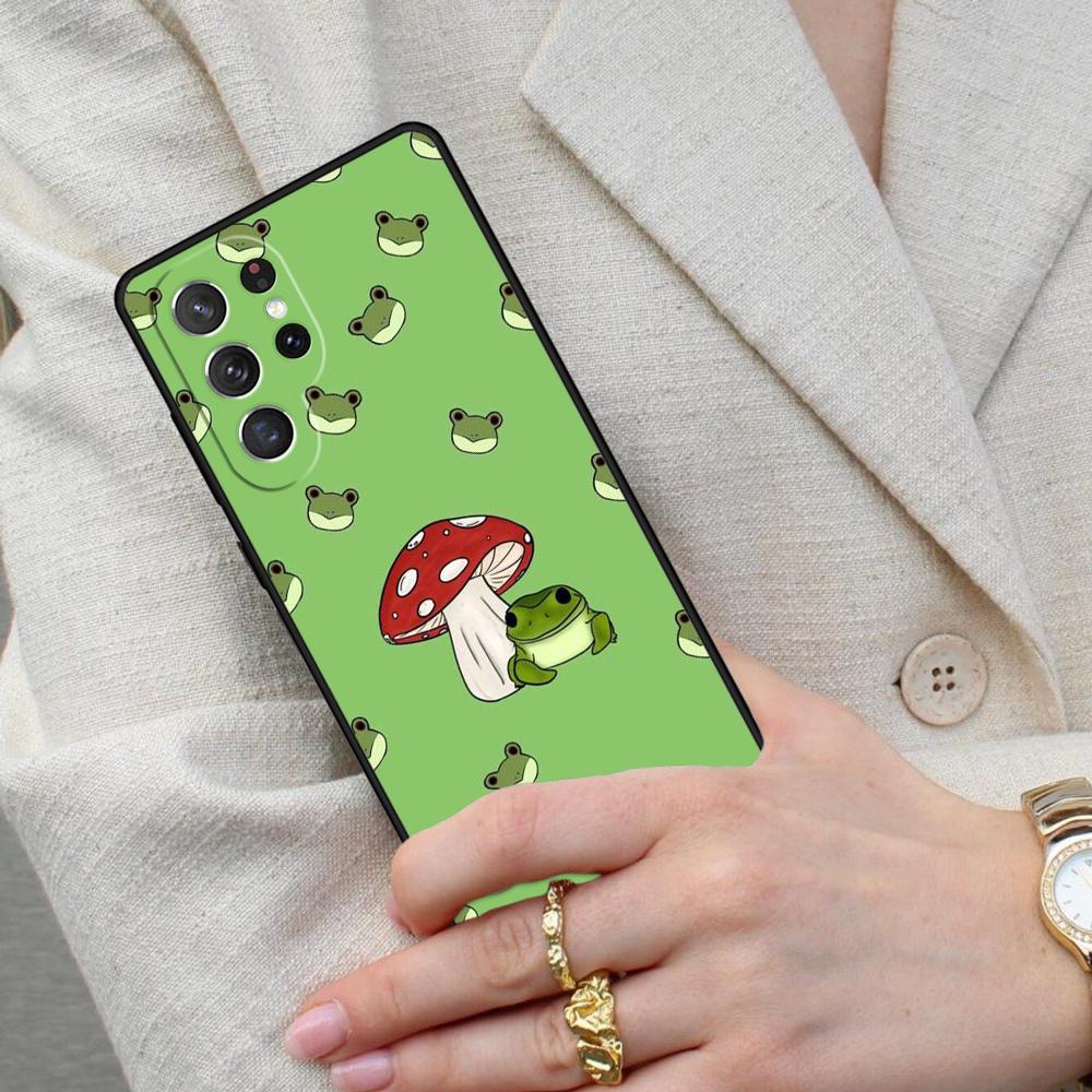 Hippie Mushroom Frog Shrooms Cell Phone Case for Samsung Galaxy S26 Ultra S25 S24 S23 S22 S21 S20 Note10 Cover
