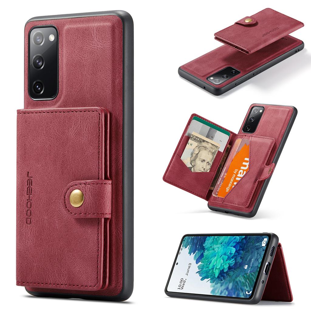 For Samsung Galaxy S20 FE 2022/S20 FE/S20 FE 5G/S20 Lite Case Retro Leather Detachable Back Cover