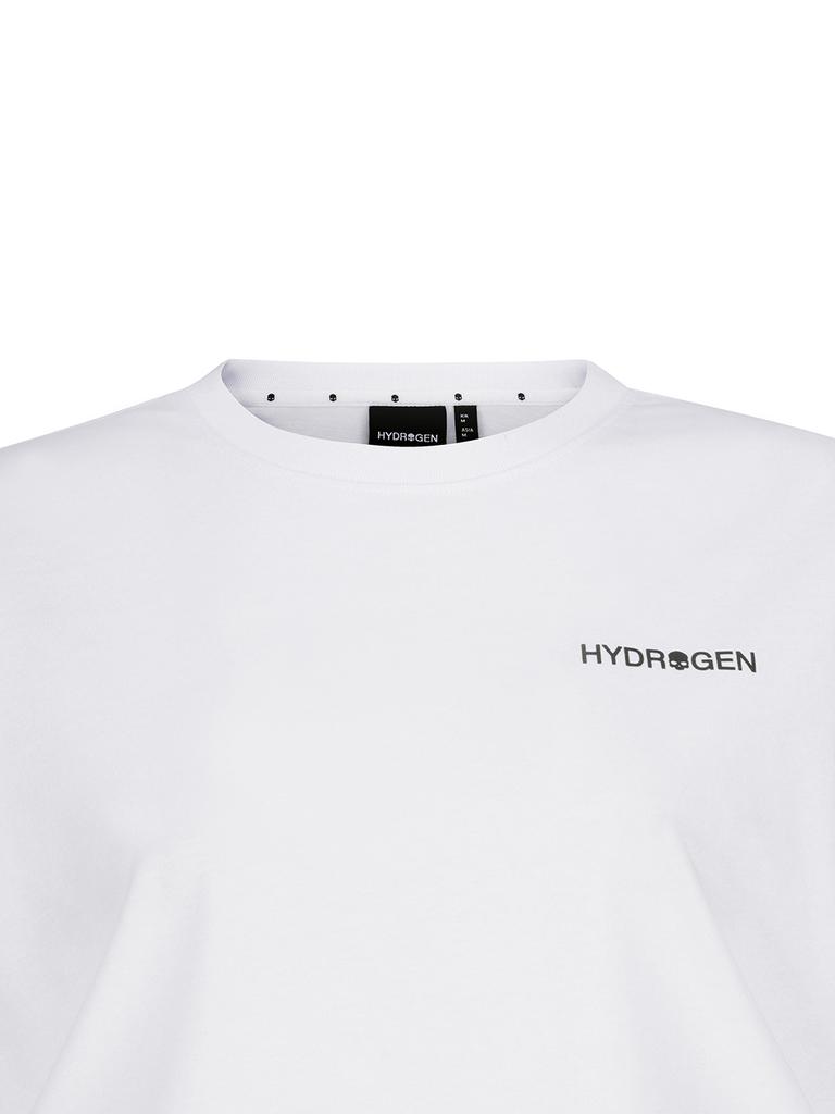 HYDROGEN Women'S Basic Small Logo Short Sleeve Round Neck