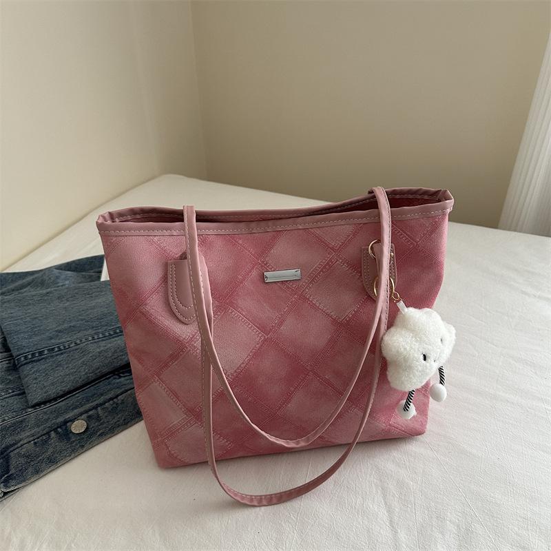 Simple and Fashionable Hand-held Large Capacity Tote Bag Korean Style Fashion Underarm Bag Summer Class Commuter Shoulder Bag