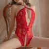 Sexy Women Lingerie Solid Lace See-through Erotic Deep V Underwear Bodysuit Exotic Backless Sleepwear Babydoll Erotic Costumes
