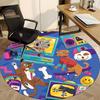 1PC PawPrints Pets Office Round Area Rug,  Mat Suitable ForOffice, Under Office Chairs Bedroom Living Room Home Decor, Room Deco