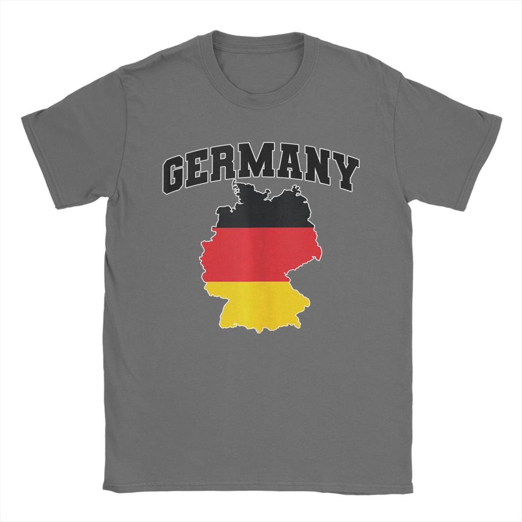 Map with Flag GerUnisexy TShirts for Unisex Funny Pure Cotton Tee Shirt Round Neck Short Sleeve T Shirt Plus Size Tops