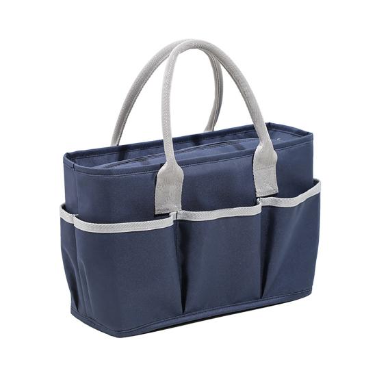 

Oxford Cloth Tote Bag Women Insulated Lunch Box Tote Large Handbag Multi-Compartment Purse for Mom Nurse Teacher Work Picnic темно-синий