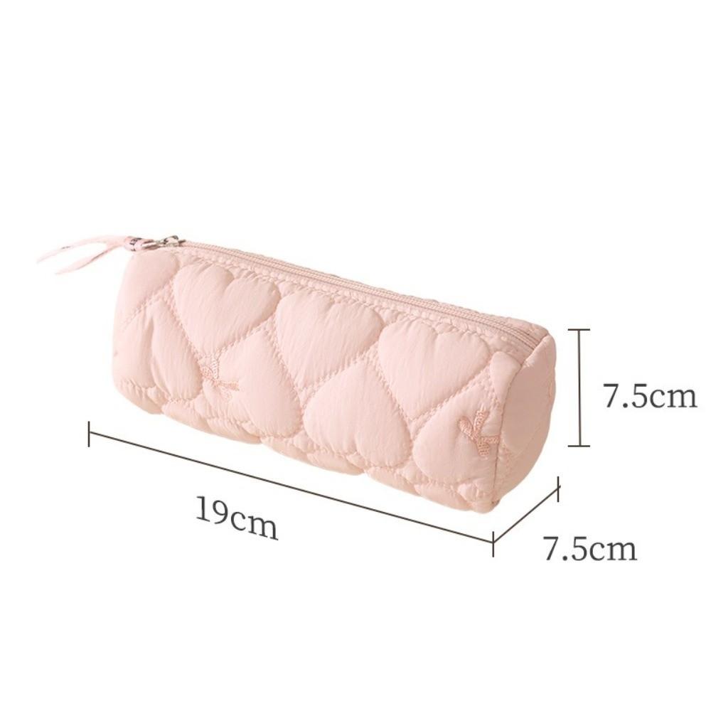 Large Capacity Pencil Case Love Bowknot Design Pencil Box New Makeup Brush Organizer for Students
