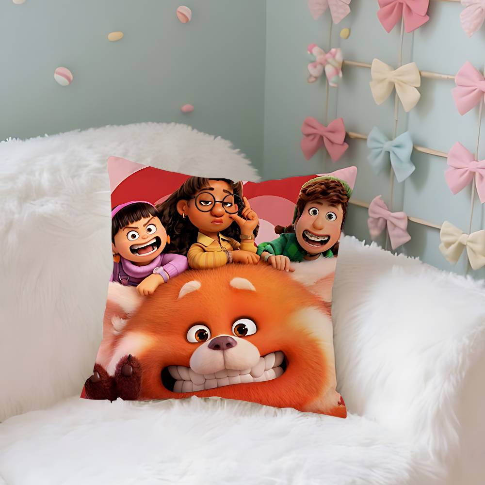 W-Turnings-Reds Bear Case Plush Fabric Soft Pillowcase Double Sided Print Cushion Cover Household Gifts