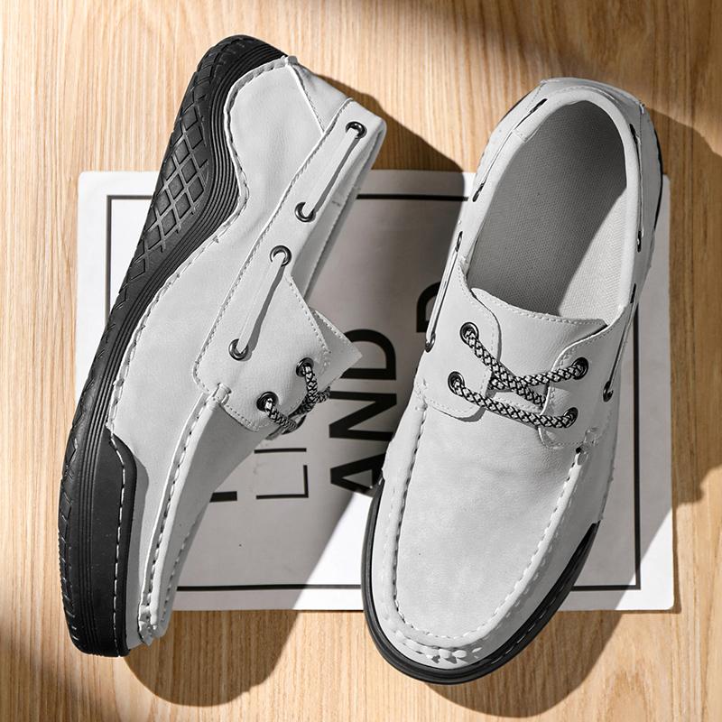 Fashion Comfy Leather Mens Casual Shoes Fashion Man Sneakers Handmade Breathable Mens Loafers Moccasins Leisure Walk Boat Shoes Trainers