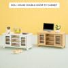Fashionable Dollhouses Miniature Sturdy Wood TV Stand 1/12 Scale Living Room Furniture Pretend Play Accessory for Kids