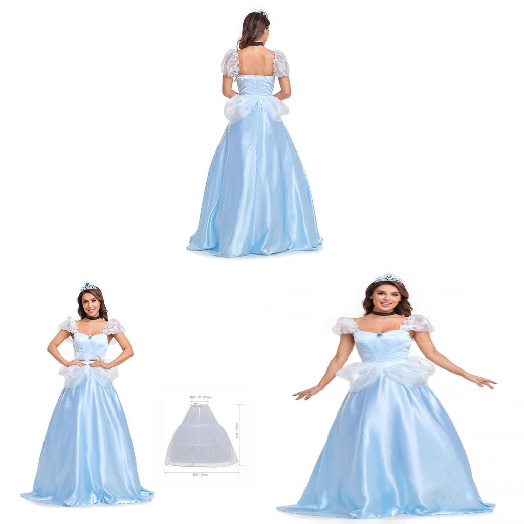 Cinderella Cosplay Cinderella Princess Dress With Tulle Skirt For Women Halloween