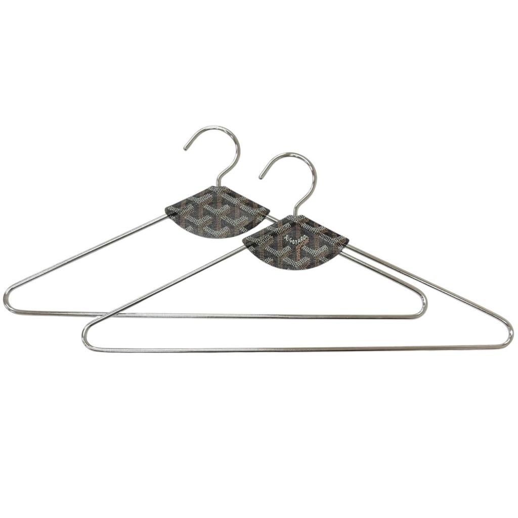 Great GOYARD Pair Hanger Libre Metal (Set of 2) Silver Gojardin Canvas mens Used
