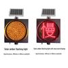 Solar LED Yellow-Red Strobe Warning Light for Traffic and Foggy Areas