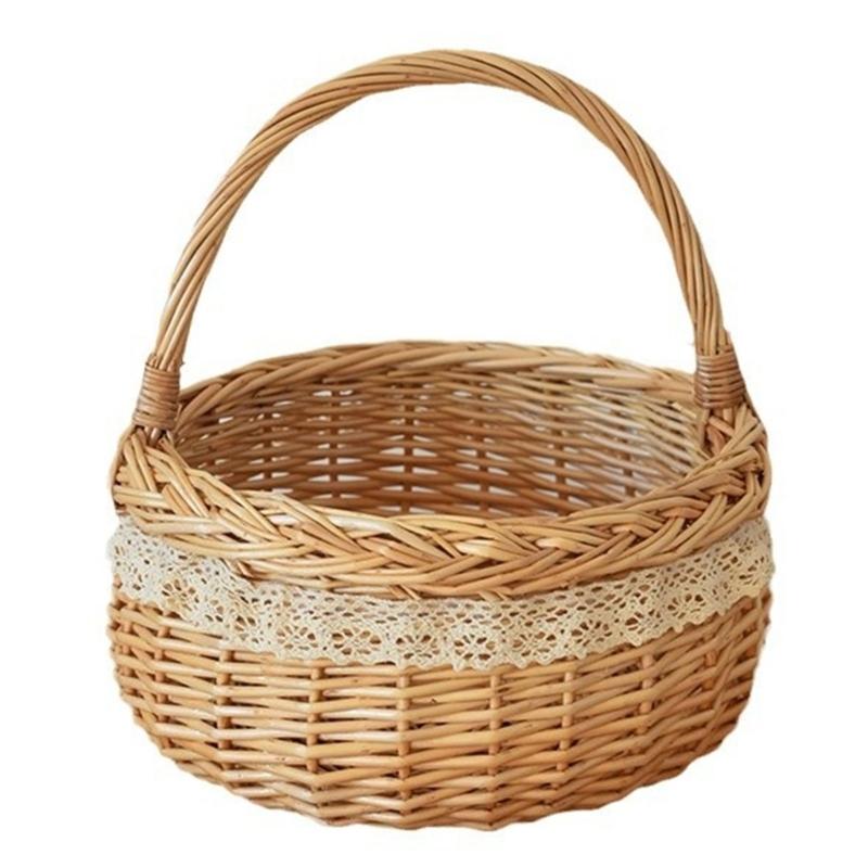 Hanging Planter Basket Planting Beautiful Practical Basket Picnics Woven Basket for Storage Plant Picnics Grocery