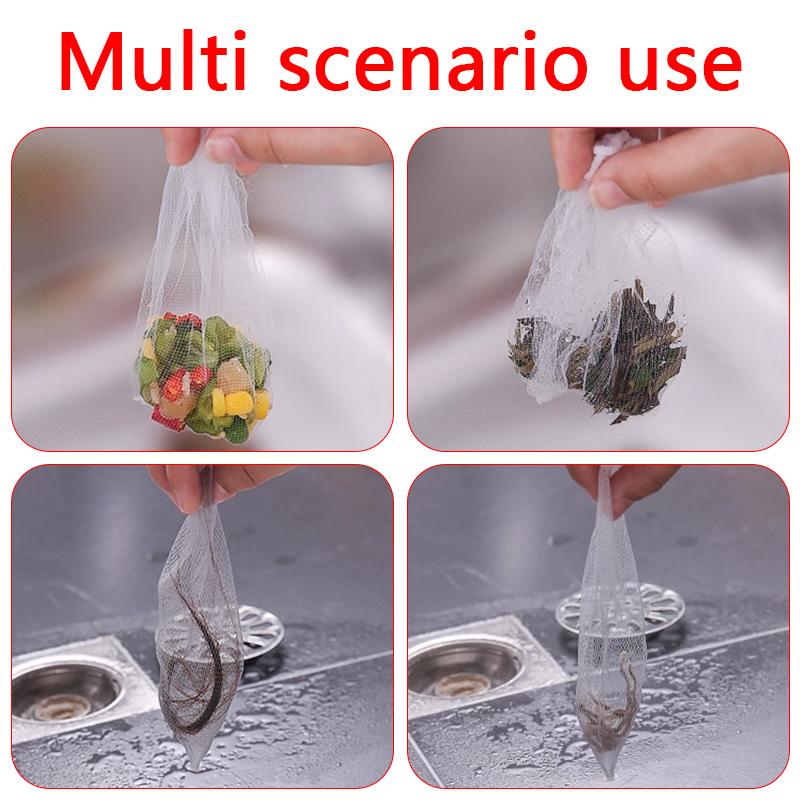 500Pcs Disposable Sink Filter Mesh Bags Kitchen Sink Strainer Drain Hole Anti-blocking Garbage Bag Cleaning Strainers Net