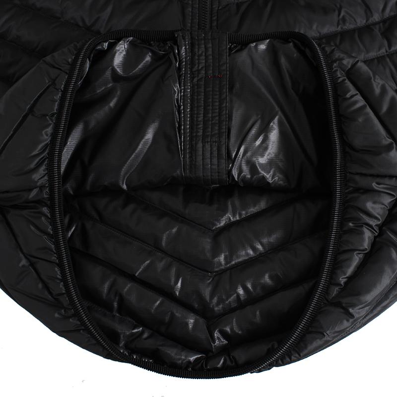 Nike Hooded Zipper Solid Color Cuff Elastic Design Down Jacket Men Jackets Black 541457-011