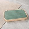 Rectangular Jewelry Tray Shallow ClothlinedLined Rounded Corners Empty