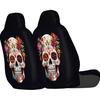 Dujiea Sugar Skull Car Front Seat Covers 2 Pcs Universal Auto Seat Covers Front Seats Only, Vehicle Bucket Seat Protectors Fit for Most Car SUV Sedan