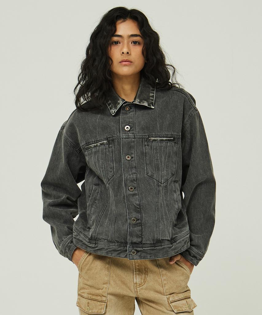 Magoodgan Trucker 5111 Fade Wash Semi-Overfit Medium Indigo Denim Jacket
