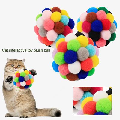 Attraktive Katzen Ball Spielzeug Perfekte Geschenke Polyester Glocke Tragbare Haustier Plüsch Ball