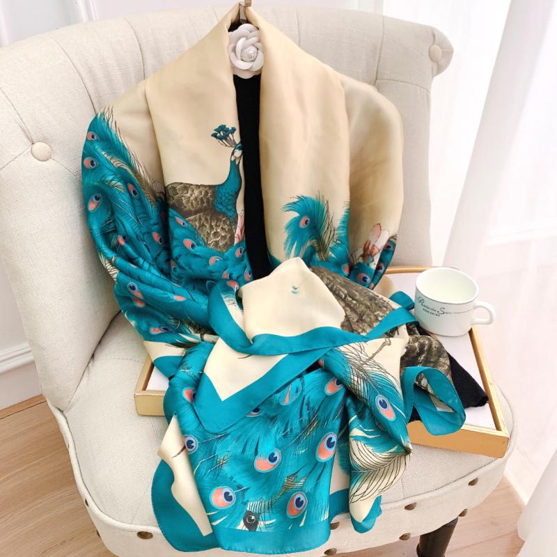 Luxury Brand Women Scarf Fashion Print Silk Scarves Summer Shawls And Wraps Soft Pashmina Lady Bandana Foulard Hijabs