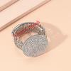 Luxury Glitter Bracelet Exaggerated Round Zinc Zinc Alloy Bracelet Creative Rhinestone Bangle  Women