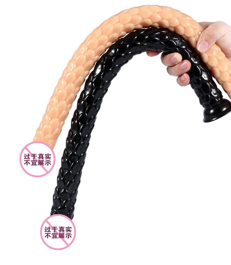 50CM Overlength Scaly Pattern Anal Plug Dildos with Suction Cup Soft Anal Dilator Phallus Masturbator Sex Toys Butt Plug Penis