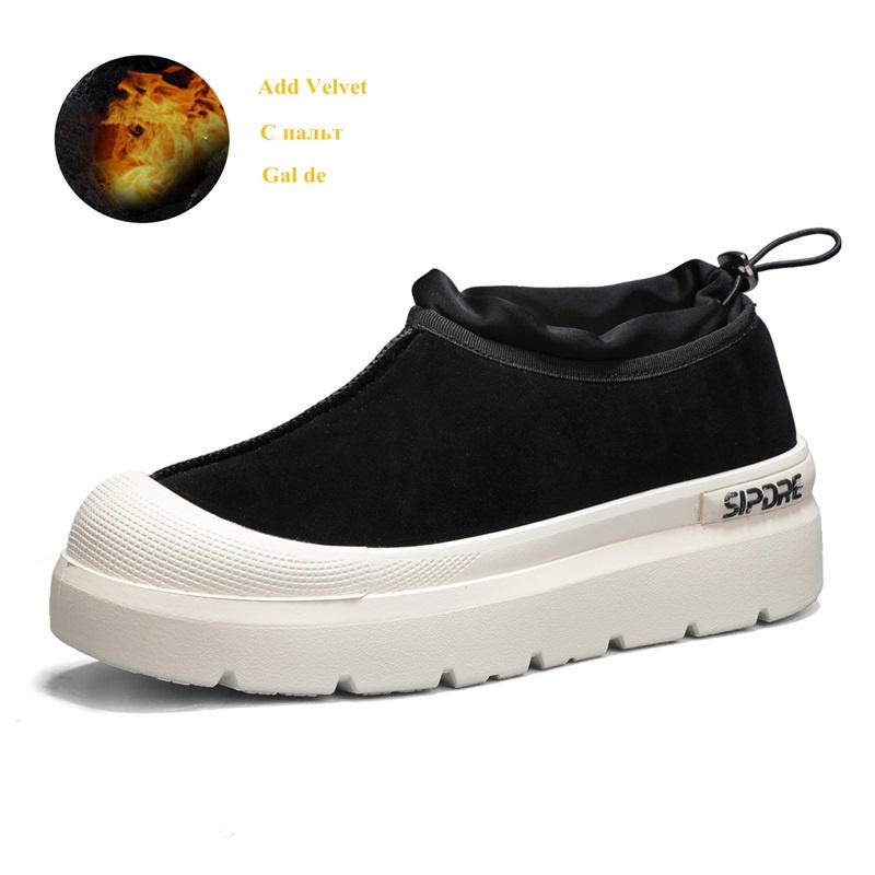 Winter Snow Boots for Men Fashion Designer Fur Boots Man Platform Warm Shoes Comfort Slip-On Men's Ankle Boots Botas De Nieve