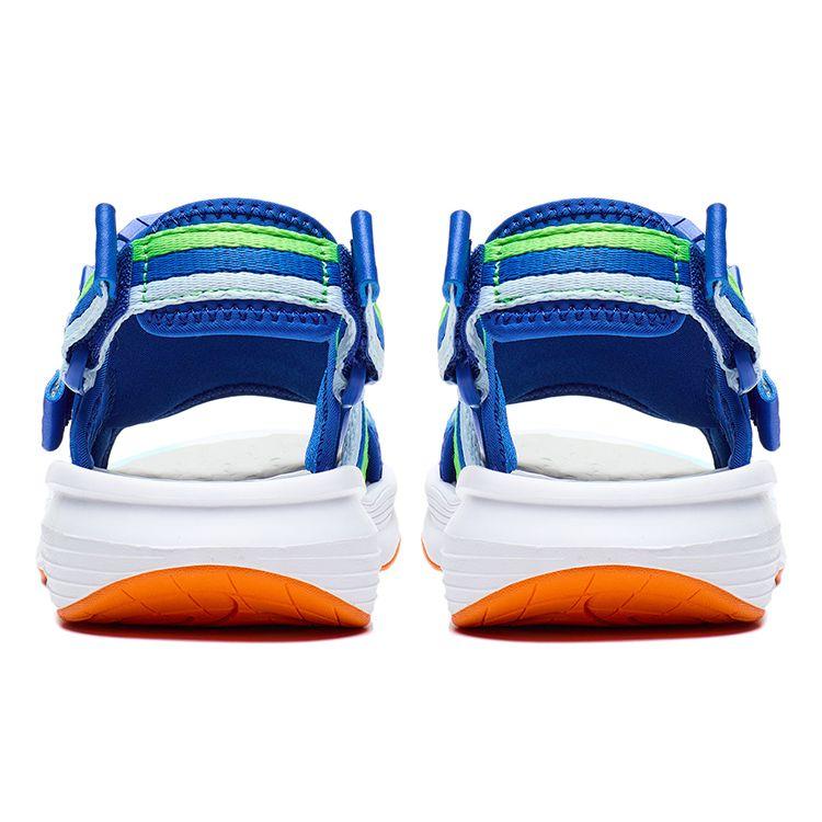 Li Ning Youth  Childrens Sports Trend Shock Absorbing Lightweight Breathable Non-Slip Sandals Kids Sandals Blue Green White YKUT034-5