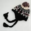 Weave Knitted Beanies Caps Jacquard Women Wool Cap Cute Ear Protection Cap  Autumn Winter