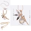 Angel Wing Necklace Floral Design Elegant Alloy Pendant Jewelry Gift For Women Special Occasion