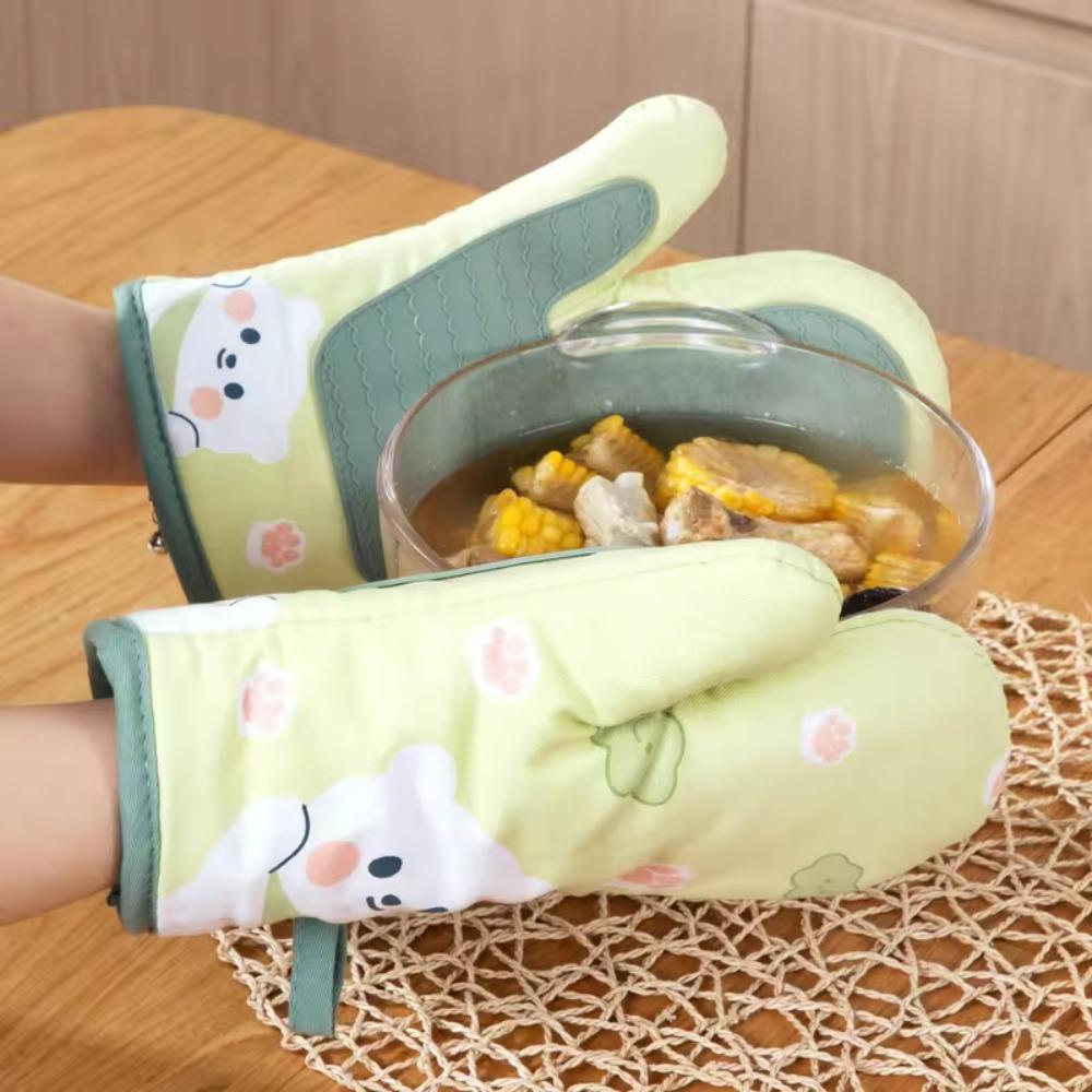 

1 Pair Anti-scalding Microwave Oven Gloves Thickened Kitchen Gloves Oven Gloves Baking