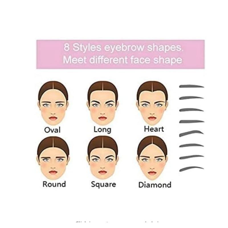 8pcs/set Eyebrow Shaping Template Helper Eyebrow Stencils Kit Grooming Card Eyebrow Defining Makeup Tools Mask