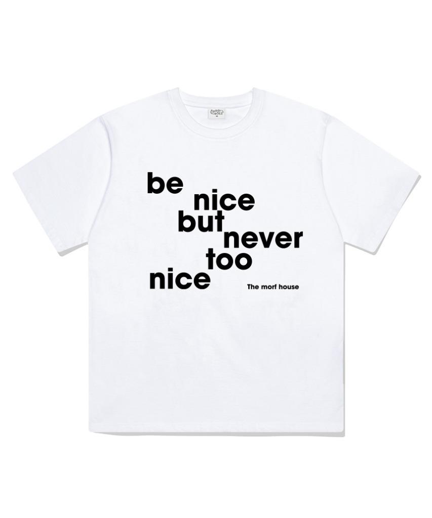 Deomopeuhauseu Sé Amable Camiseta Blanca de Manga Corta Oversize