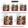 2pcs,2D Plane Printing Creative Curtains Cute Snowman Christmas Family (3) Durable Polyester (without Rod) Holiday for Bedroom,