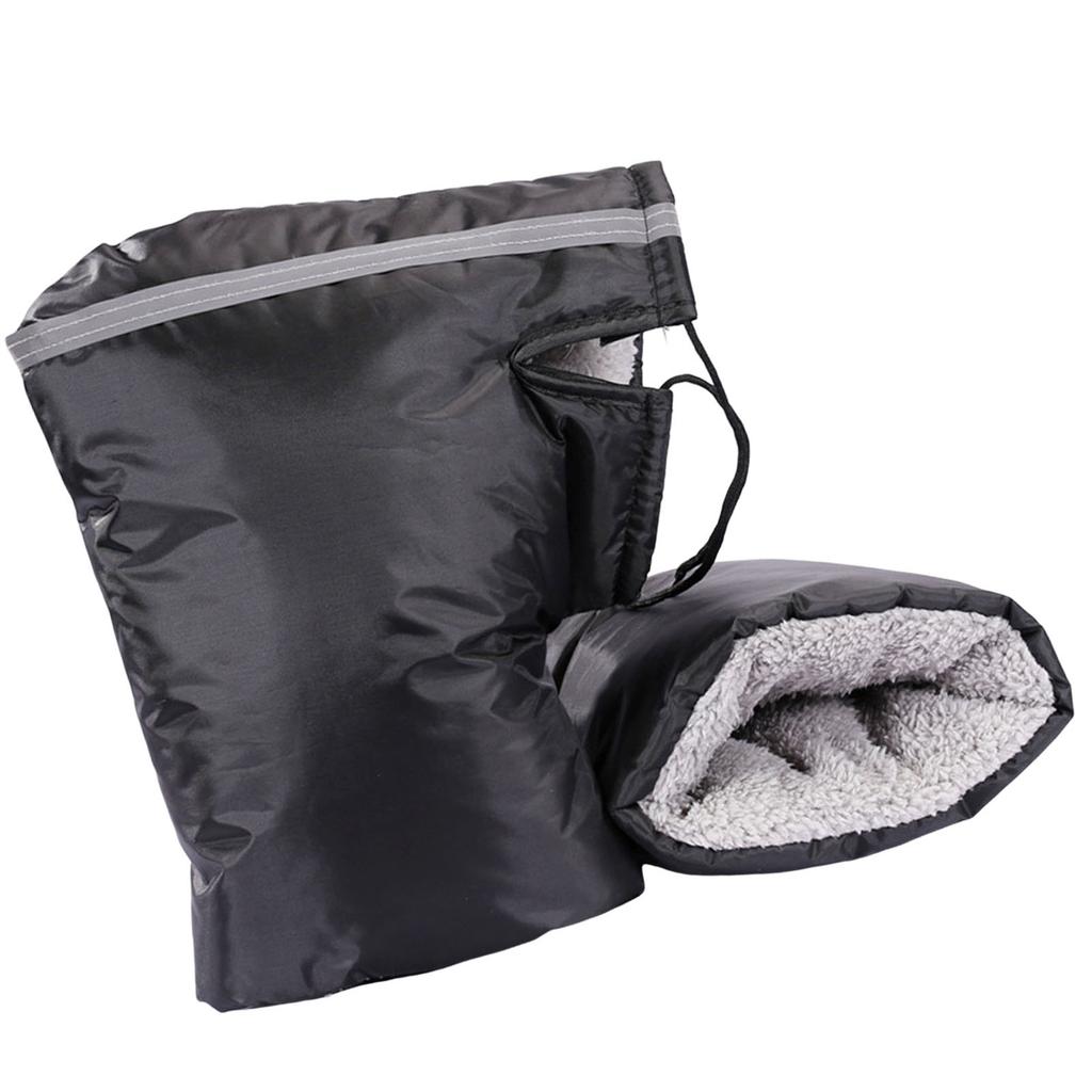 Motorcycle Handlebar Gloves with Reflective Strip Windproof Thermal Handle Bar Cover for ATV/Snowmobile/Scooter
