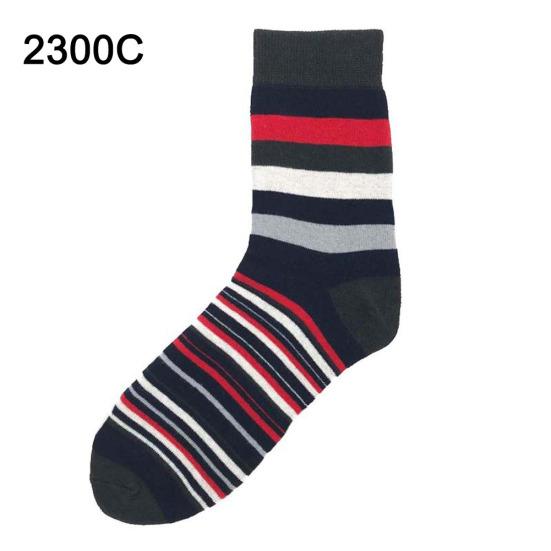 Calzini da uomo a righe colorate, a tubo medio, elastici, morbidi, in cotone, per la moda primavera autunno