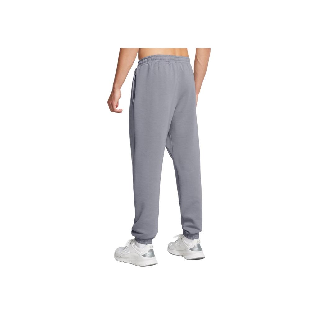 Under Armour Mid Rise Drawstring Solid Color Casual Pants Men Bottoms Gray 1389479-035