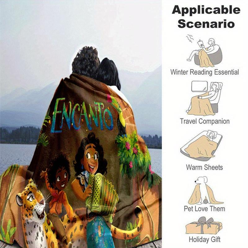 1pc Encanto Printing Blanket - Soft, All-Season Throw for Office Blanket,  | Personalized Gift with Adorable Cartoon Design