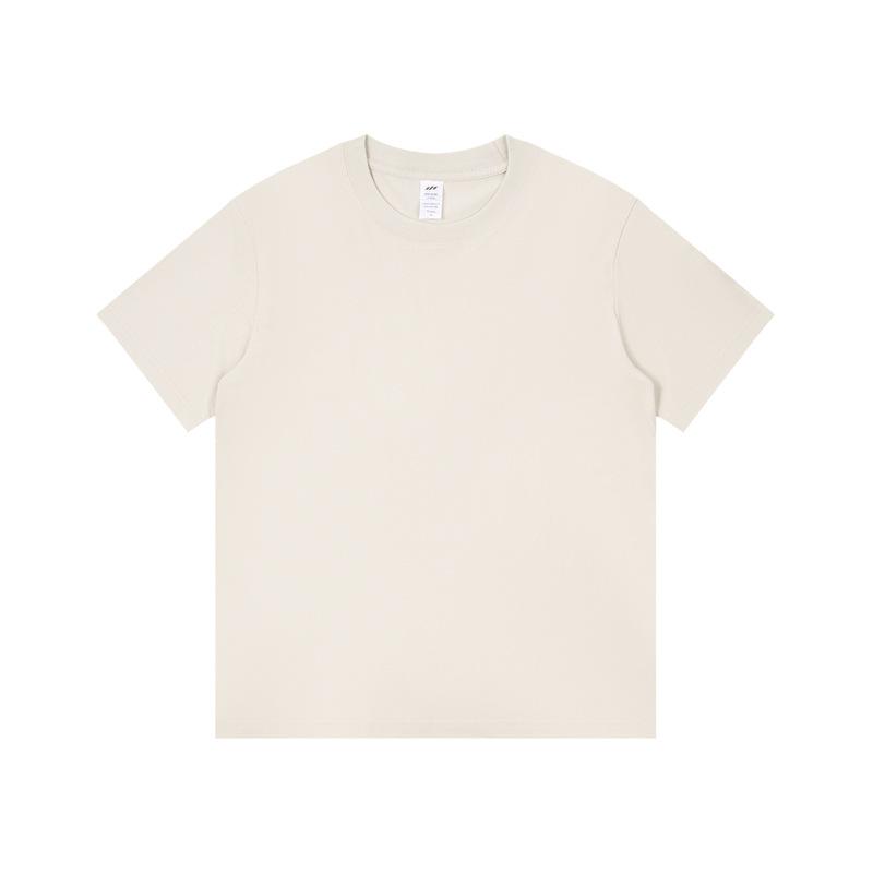 New Loose Pure Cotton Short-sleeved T-shirt Regular Shoulder Round Neck Tops Solid Color Versatile Short-sleeved Bottoming Shirt