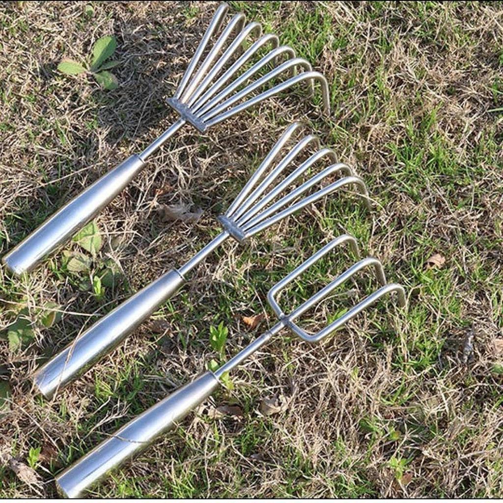 Hand Rake ,Cultivator ,Leaf Rake, Digging Small Ergonomic Handle Portable Gardening Tool Garden