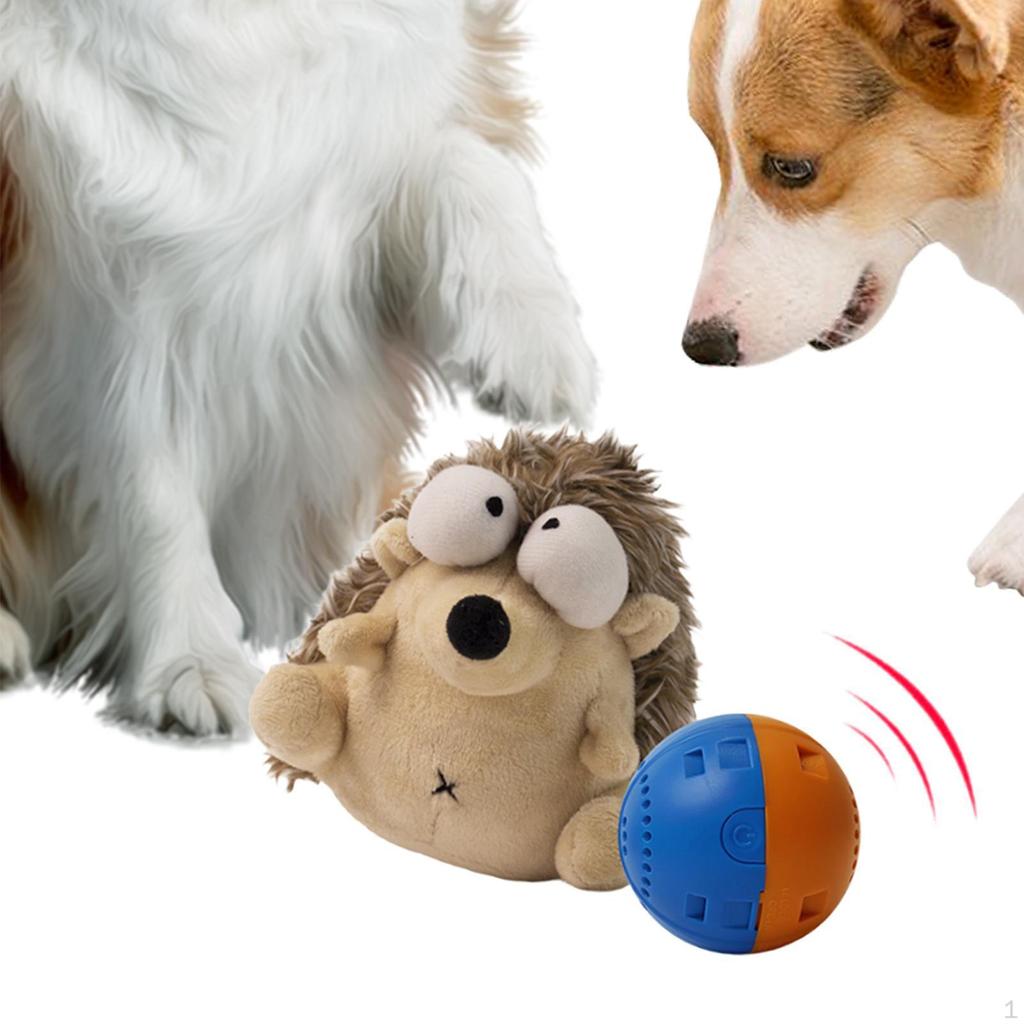 Bouncing Interactive Dog Toy Ball Squeaky Pet Plush for Small Large