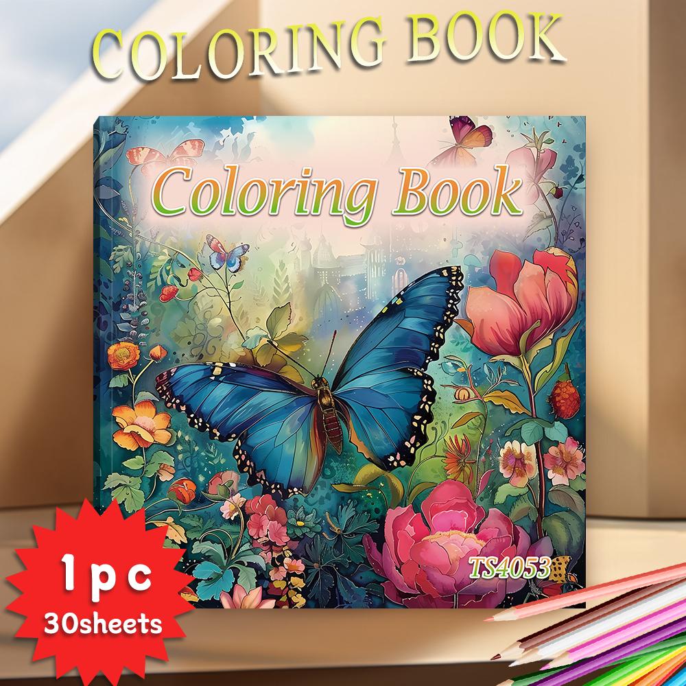 

1 шт., Книжка-раскраска для подростков, 30 листов с разными узорами 8,3x8,3 100 г/м², это подарок на День святого Валентина, Пасху, праздник