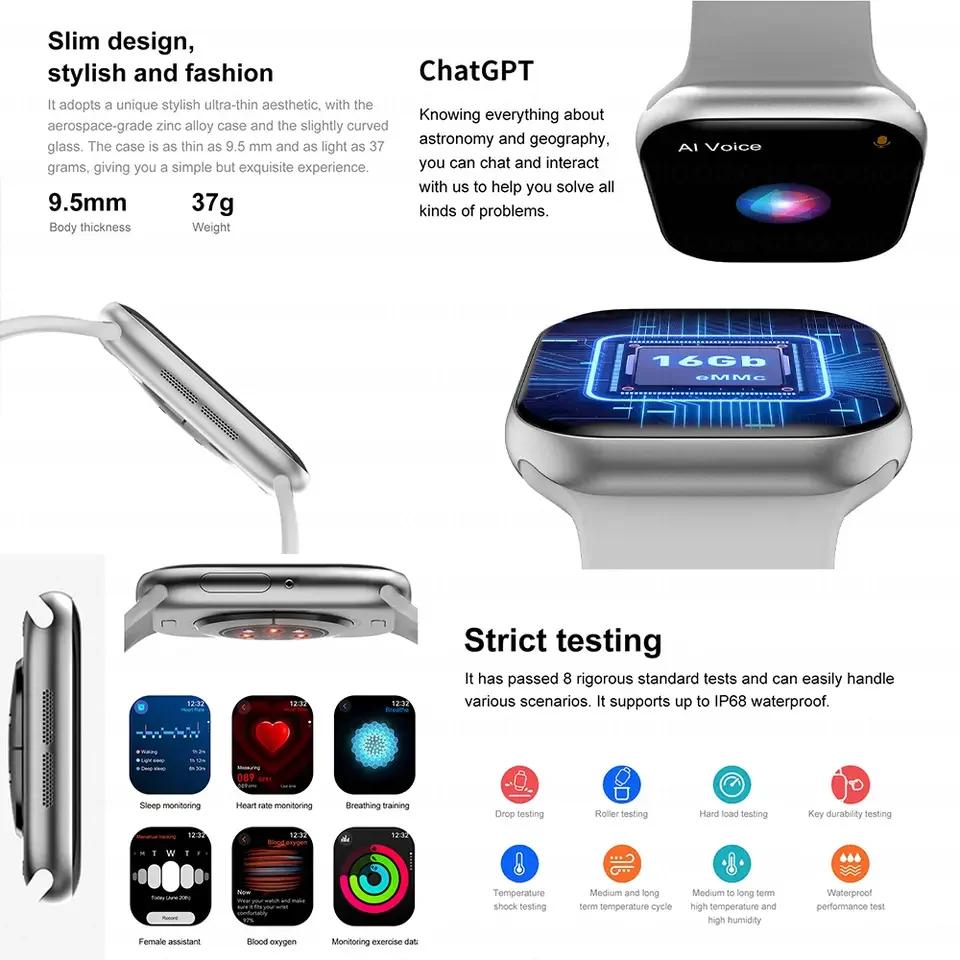 GPS Smart Watch Series 10 For Apple Watch 10 Memory Music Video Bluetooth Call Waterproof NFC Smartwatch For Android iPhone