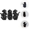 3pcs Resin Monkey Figurine Cute Animal Statues for Desktop Decor Creative Monkey Ornaments for Home Office Library and Shop Unique Present Idea