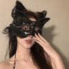 Christmas Costume Party with Adult-themed Sexy Mask Cat Ears Animal Girl Pure Erotic Half-face Mask Props