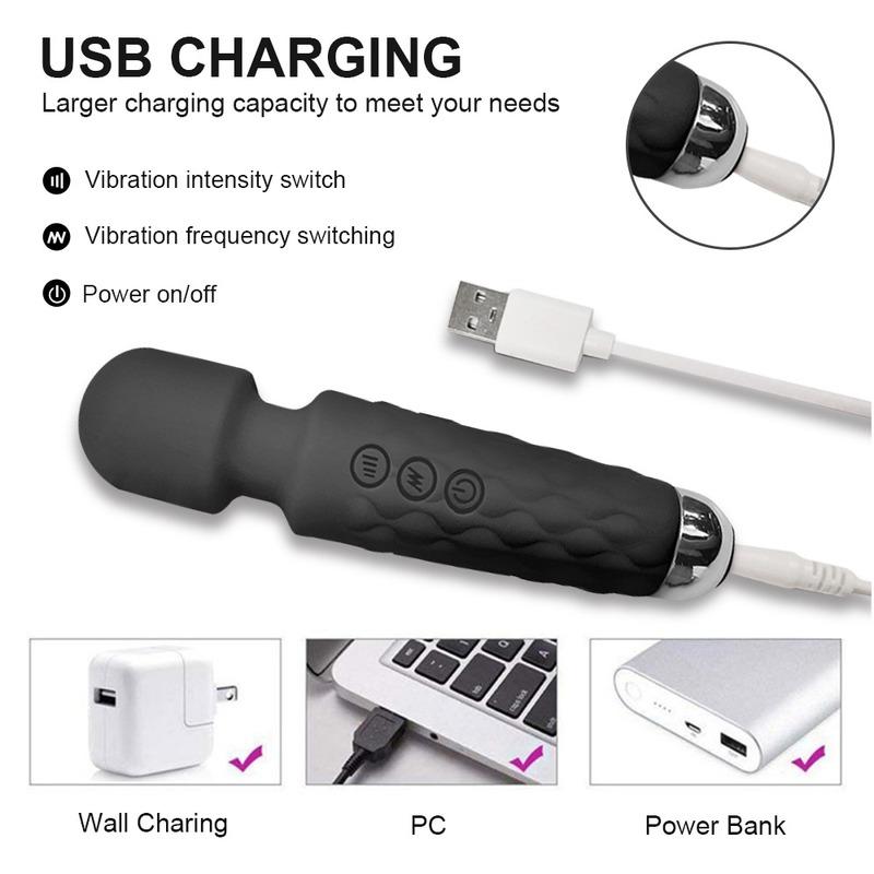 Mini Powerful Vibrator Sex Toys for Woman AV Magic Wand Vibrators Clitoris Stimulator Masturbator Dildo Erotic Toys