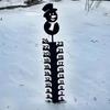 Metal Snow Measuring Ruler Wrought Iron Measuring Gagdet Accessory for Indoor Winter Snowmobile Yard Supplies