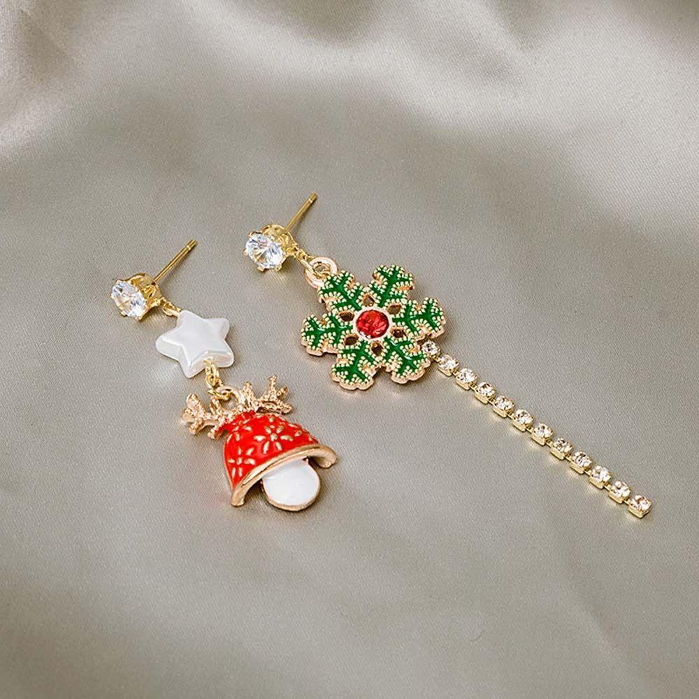 Jewelry Accessories Dangle Earring Snowflake Drop Earrings Christmas Earrings Christmas Ear Hook