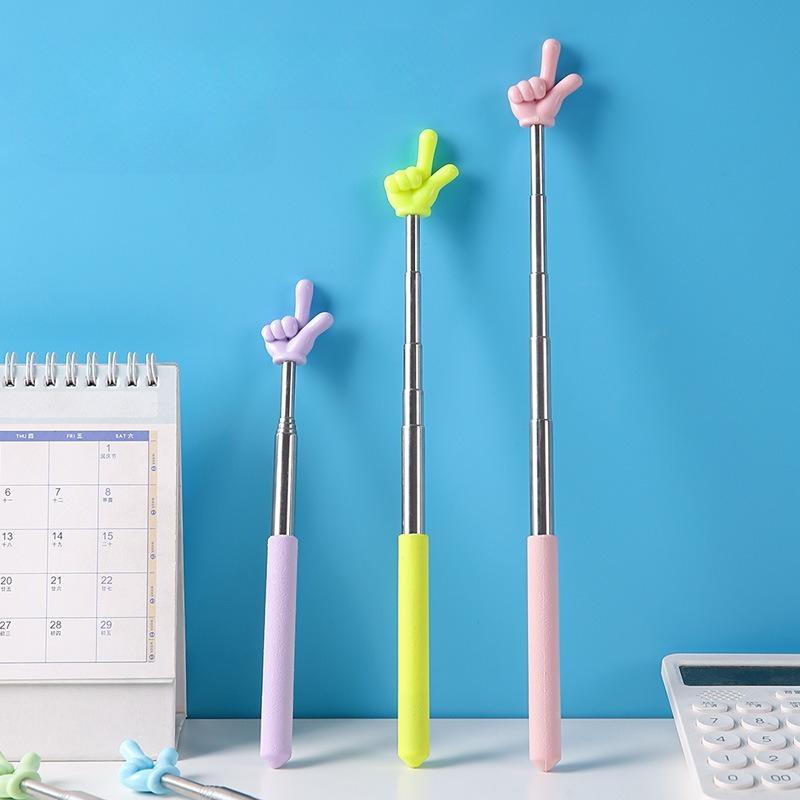 Stainless Steel Teaching Pointer Telescopic Reading Stick Whiteboard Finger Pointer Teachers Supplies