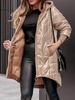 Women's 2024 Autumn/Winter Hooded Loose-Fit Cotton Jacket Coat